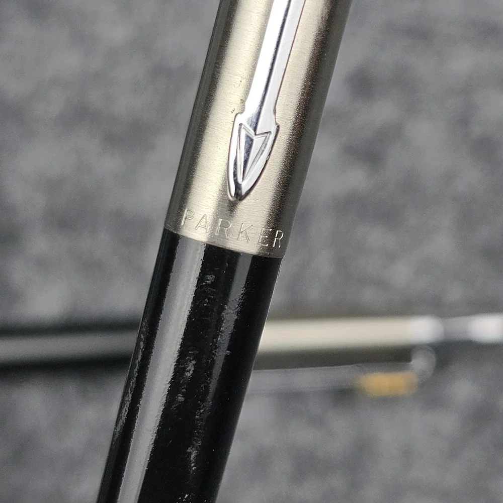 Vintage Parker‎ Pen & Pencil Set Lions Crest Black Boxed Matching Pair